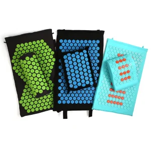 Full-Body Acupressure Mat and Pillow Set with Linen Mat for Yoga and Pressure Therapy