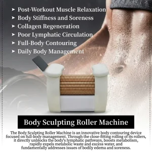 Full Body Contouring Muscle Roller Massage Machine for Skin Tightening, Lymphatic Drainage, and Fat Reduction