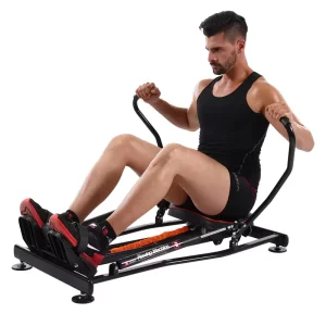 Full Motion Hydraulic Rower Foldable Adjustable Resistance Rowing Machine for Home Use
