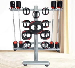 Full Range Set 20Kg PU-coated Cast Iron Dumbbell Set Aluminum Crocodile-grip Handles Adjustable Kit Jump Rope Workouts Gym Use