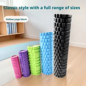 Full-Size Hollow EVA Yoga Pillar Foam Roller for Fitness and Muscle Massage