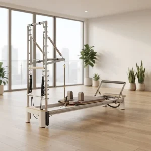 Full Track Aluminum Reformer Pilates Machine with Half Tower for Yoga Fitness and Physiotherapy