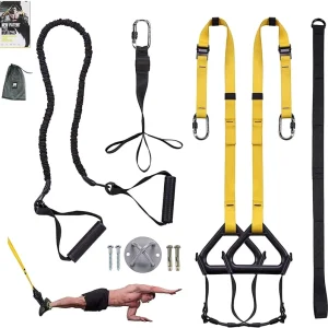 Functional Professional Adjustable ABS Bodyweight Fitness Resistance Training Straps Suspension Sling Trainer