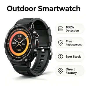 G206 Outdoor Men’s Smart Watch with Heart Rate, Blood Pressure and Oxygen Monitoring, IP67 Waterproof, Fitness Tracker