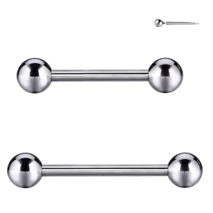 G23 ASTM F136 Titanium Internal Thread Barbell with Balls for Navel and Eyebrow Piercing Jewelry