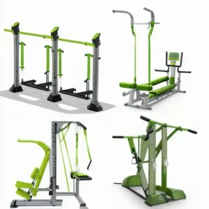 Galvanized Steel Outdoor Fitness Gym Equipment CE Certified Customizable Size and Color