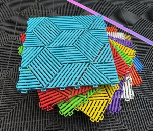 Garage Tiles Interlocking Flooring Anti slide PP Garage Floor Mats for Repair Shop & Car Maintenance Workshop 3D PP Floor