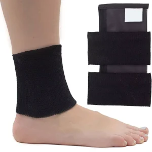 Gel Pad Breathable Soft Non-Slip Ice Skating Padded Leg Protection Sleeve Ice Skate Boots Lace Bite Guards Instep Training Black