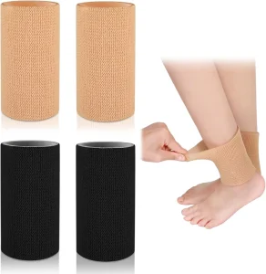 Gel-Padded Ankle Sleeve Socks with Moisturizing Protection for Ice Skating and Skiing
