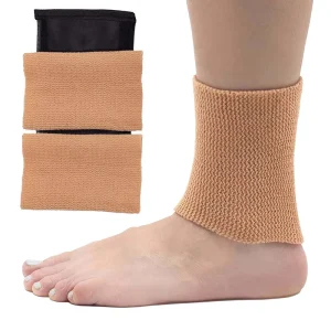 Gel Pads Ice Skating Padded Leg Protection Sleeve with Lace Bite Guards and Instep Support Universal Size