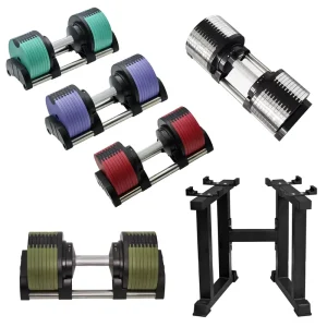 Gen 3 Commercial Quick-Release Adjustable Dumbbell, 50KG, 2KG Increments