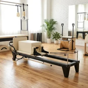 German Springs Aluminum Pilates Reformer Full Rail for Studio Custom Upholstery