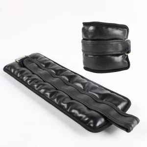 Gold Silver PU Ankle & Wrist Weights for Home Gym