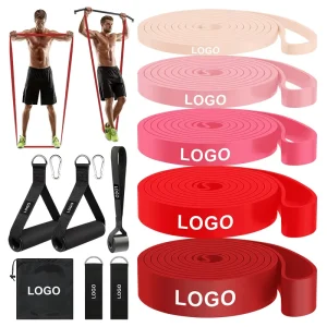 Gradient Red Latex Resistance Bands for Pull-Up, Sprinting, Running and Push-Up Assistance