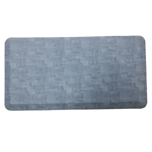 Gray Rectangle PU Anti-Fatigue Cushioned Non-Slip Pet-Friendly Washable Stain-Resistant Thick Office and Kitchen Desk Mat