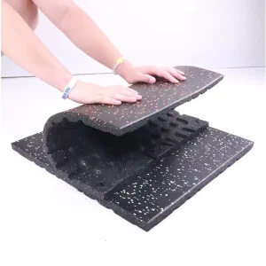 Gray Rubber Sport Gym Flooring Mats, Shockproof, Odorless, Roll, Divtop Design