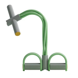 Green Foot Pedal Leg Press Resistance Band Trainer Sit Up Assist Device Foot Plate Pull Rope Abdominal Toning Roller