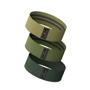 Green Polyester Fabric Heavy Resistance Bands Set