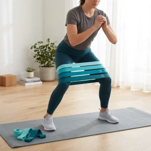 Green Silicone Resistance Band Set for Pilates and Yoga