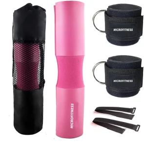 Gym Accessory Weight Lifting Squat Barbell Pad Set with Ankle Straps