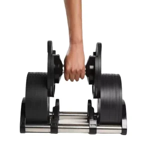 Gym Adjustable Dumbbell Set, 4-20 kg Increments, Steel, for Free Weight Workouts
