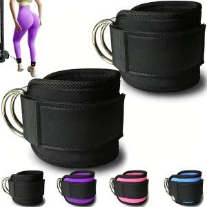 Gym Ankle Straps for Cable Machines Fitness Strength Workout Bodybuilding Accessory