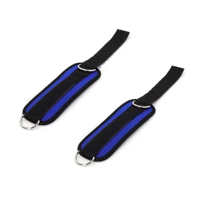 Gym Ankle Straps with Padded Adjustable Ankle Cuffs Hook-and-Loop Wraps for Bodybuilding and Strength Training