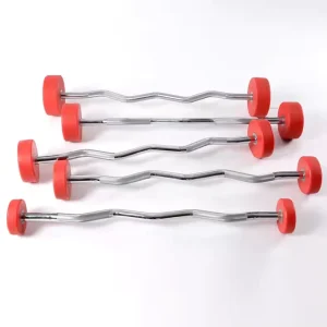 Gym Barbell Set Rubber Weightlifting Barbell