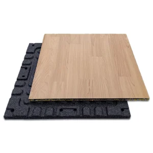 Gym EPDM Rubber Wood-grain Home-use Interlocking Non-slip Wear-resistant Strength-training Zone Mats Indoor Sports Flooring