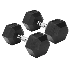 Gym Equipment Dumbbell Sets PVC/TPE Material Rubber Encased Hex Dumbbell