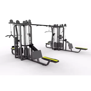 Gym Equipment Multi Functional Trainer 8 Station Fitness Machine Matt Black Factory Supply