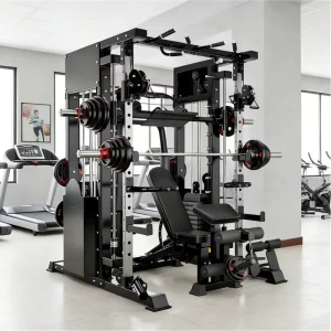 Gym Equipment Squat Smith Machine Cable Crossover for Bodybuilding and Sports Training with Cable Gym Rack