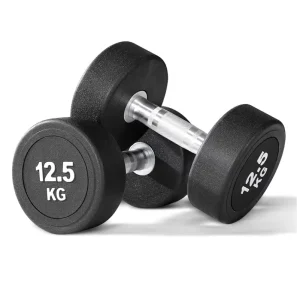 Gym Equipment Steel Commercial Dumbbell Set Rubber Coated Round Head Dumbbells for Fitness Weight Lifting