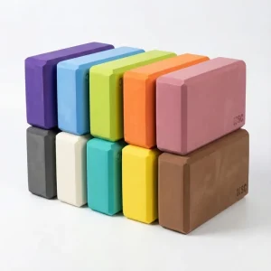 Gym Exercise Yoga Blocks Custom Colors & Logo Printed High Density EVA Foam Durable Eco Friendly Yoga Brick
