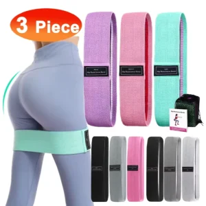 Gym Fitness Loop Bands 3-Piece Set Hip Circle Resistance Bands Elastic Exercise Loop for Squat Yoga Practice