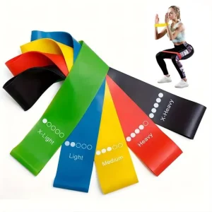 Gym Fitness Resistance Band Set, Rubber Mini Bands for Yoga, Resistance Training, Home Workouts