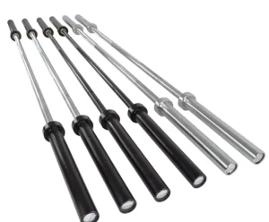 Gym Fitness Weight Lifting Handle Chrome 2200mm 1500mm Barbell Bar