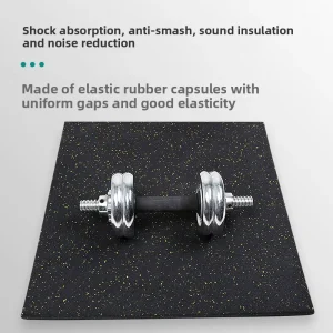 Gym Floor Mats Soundproofing Shock-Absorbing Waterproof EPDM Recycled Rubber Interlocking Flooring