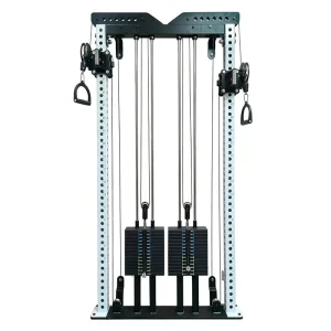 Gym Home Multi Functional Wall Mounted Cable Pulley System Crossover Trainer Half Squat Rack Dual Machine