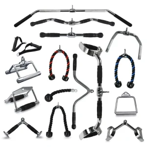 Gym Lat Pull-Down Seated Pulley Row Handle Metal Grip