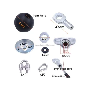 Gym Machine Cable Ball Stopper for 5mm/6mm Cable