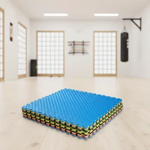 Gym Mats Set EVA Foam Interlocking Taekwondo Mat 4cm Thick Protective Flooring Puzzle Mats for Home Workout Play-Room