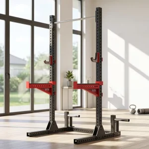Gym Metal Pull Up Bar Rack Bench Press Multi Functional Weightlifting Bench Commercial Free Half Frame Squat Rack