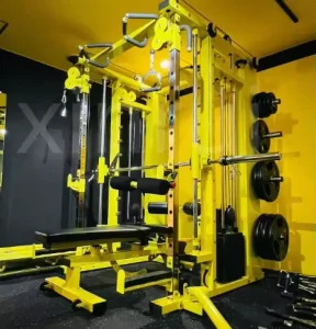 Gym Multi Smith Lat Pulldown Custom Color Multifunctional Commercial Use Metal Smith Machine with 3*80KG Weight Stack