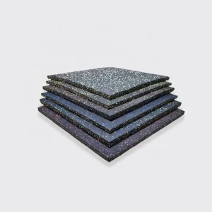 Gym Rubber Floor Mat for Strength Training, Home Fitness and Sports, Soundproof Shock-Absorbent