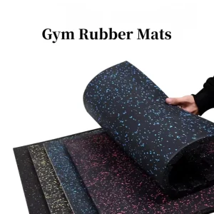 Gym Rubber Flooring Mat with Shock Absorption and Sound Insulation, 500 x 500mm or 1000 x 1000mm