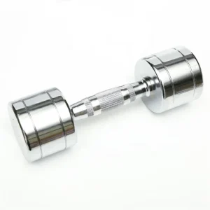Gym Stainless Round Head Dumbbells Weight Lifting Electroplating Chrome Steel Dumbbell Set 100kg