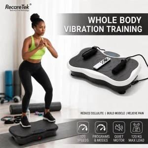 Gym Vibration Plate Exercise Machine, Massage Platform, Mini Ultrathin Standing Massager