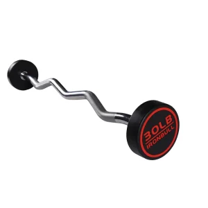 Gym Weight Lifting 10kg 15kg 20kg 25kg 30kg 35kg 40kg 45kg 50kg 20lb to 110lb Black Rubber Cast Iron Barbell