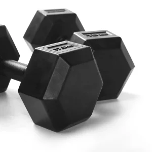 Gym Workout Equipment Hex Dumbbell 5-110LB/5-50KG Full Rubber Coated Dumbbell